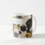 Mug Chiens de Carlin grincheux personnalisés (Devant droit)