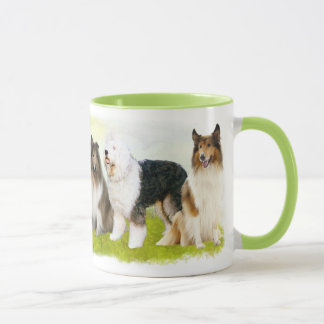 Mug Chiens de chapeau - Collie, Bobtail et CO