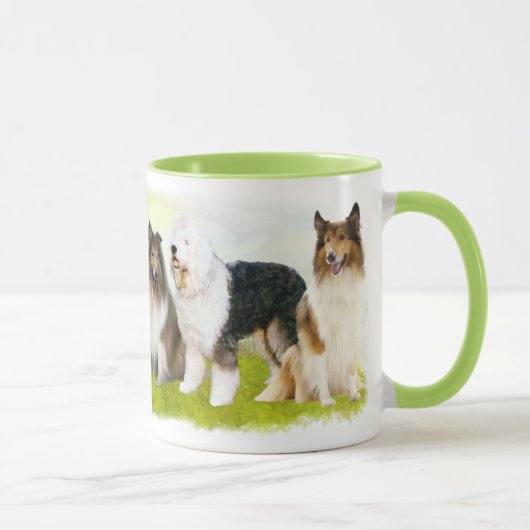 Mug Chiens de chapeau - Collie, Bobtail et CO (Droite)