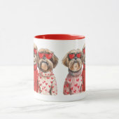 Mug Chiens de Chih Tzu de la fête de Valentines (Centre)