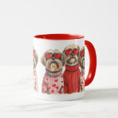 Mug Chiens de Chih Tzu de la fête de Valentines (Devant droit)