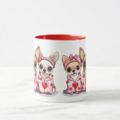 Mug Chiens de Chihuahua de la Saint-Valentin (Centre)