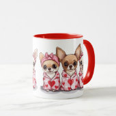 Mug Chiens de Chihuahua de la Saint-Valentin (Devant droit)