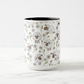 Mug Chiens de comptage sur blanc (Centre)
