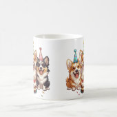 Mug Chiens de Corgi d'anniversaire (Centre)