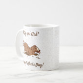 Mug Chiens de crevaison - Bonne Fête des pères. (Devant gauche)