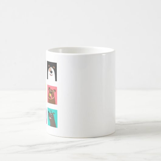 Mug Chiens de dessin amusants (Centre)