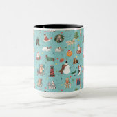 Mug Chiens de Fêtes en Motif de pulls de Noël (Centre)