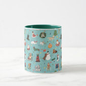 Mug Chiens de Fêtes en Motif de pulls de Noël (Centre)