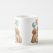 Mug Chiens de Goldendoodle d'anniversaire (Centre)