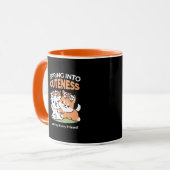 Mug Chiens de jeu avec Flower Crowns - Fun Spring Them (Devant gauche)