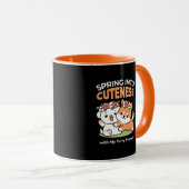 Mug Chiens de jeu avec Flower Crowns - Fun Spring Them (Devant droit)