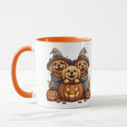 Mug Chiens de l'Halloween Golden Retriever Jack-o'-lan (Gauche)