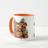 Mug Chiens de l'Halloween Golden Retriever Jack-o'-lan (Devant gauche)