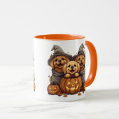 Mug Chiens de l'Halloween Golden Retriever Jack-o'-lan (Devant droit)