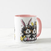 Mug Chiens de montagne bernois de Pâques (Devant droit)