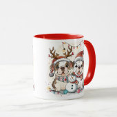 Mug Chiens de Noël (Devant droit)