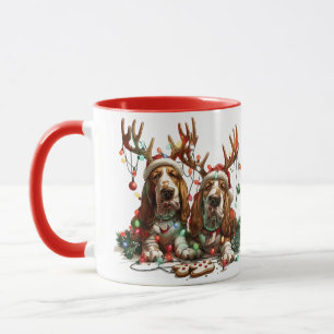 Mug Chiens de Noël Basset Hound