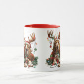 Mug Chiens de Noël Basset Hound (Centre)