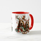 Mug Chiens de Noël Basset Hound (Devant droit)