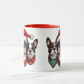 Mug Chiens de Noël Boston Terrier (Centre)