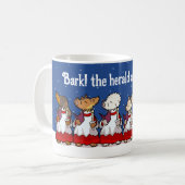 Mug Chiens de Noël chantant des chants drôles Pug Pomé (Devant gauche)