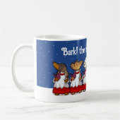 Mug Chiens de Noël chantant des chants drôles Pug Pomé (Gauche)