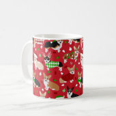 Mug Chiens de Noël Corgi (Devant gauche)
