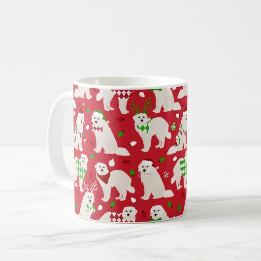 Mug Chiens de Noël des Grands Pyrénées (Devant gauche)