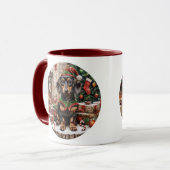 Mug Chiens de Noël Elf Dachshund (Devant gauche)