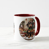 Mug Chiens de Noël Elf Dachshund (Devant droit)