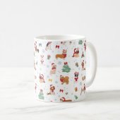 Mug Chiens de Noël en accessoires de vacances (Devant droit)