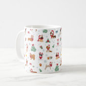 Mug Chiens de Noël en accessoires de vacances (Devant gauche)
