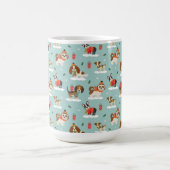 Mug Chiens de Noël en Motif d'Écharpes douillettes (Centre)