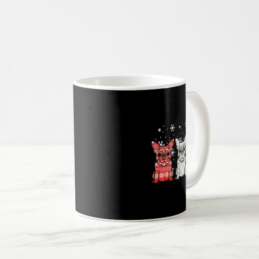 Mug Chiens de Noël Français Chiens de Noël Hommes Fran (Devant droit)