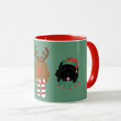Mug Chiens de Noël Goldendoodle (Devant droit)