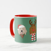 Mug Chiens de Noël Goldendoodle (Devant gauche)