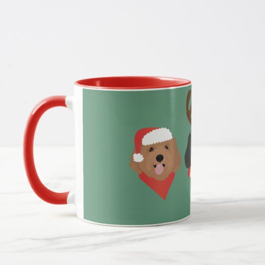 Mug Chiens de Noël Maltipoo (Gauche)