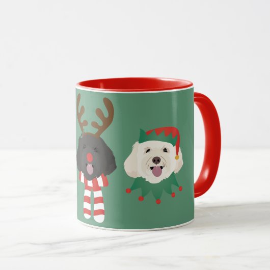 Mug Chiens de Noël Maltipoo (Devant droit)