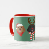 Mug Chiens de Noël Maltipoo (Devant gauche)