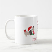 Mug Chiens de noël mignons en blanc (Gauche)