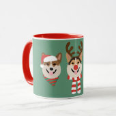 Mug Chiens de Noël Pembroke Welsh Corgi (Devant gauche)
