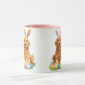 Mug Chiens de Pâques Golden Retriever Chiens Bunny Ore (Centre)