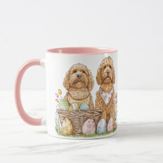 Mug Chiens de Pâques Goldendoodle (Gauche)