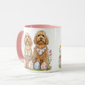 Mug Chiens de Pâques Goldendoodle (Devant gauche)