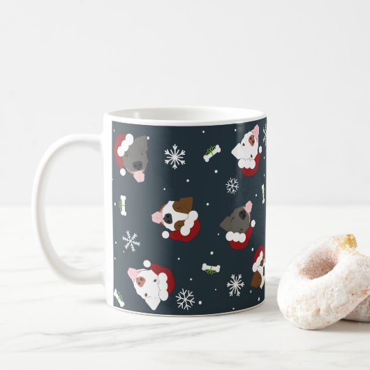 Mug Chiens de père Noël (Avec donut)