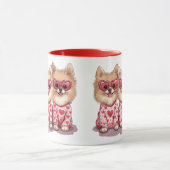 Mug Chiens de Poméranie de la Saint-Valentin (Centre)