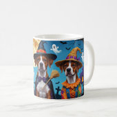 Mug Chiens de Rhodesian Ridgeback Citrouille Halloween (Devant droit)