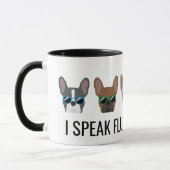 Mug Chiens de taureaux français amusants | Je parle fr (Gauche)