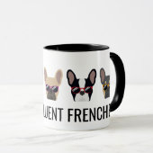 Mug Chiens de taureaux français amusants | Je parle fr (Devant droit)